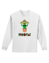 Fiesta Cactus Text Adult Long Sleeve Shirt-Long Sleeve Shirt-TooLoud-White-Small-Davson Sales