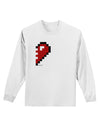 Couples Pixel Heart Design - Right Adult Long Sleeve Shirt by TooLoud-Long Sleeve Shirt-TooLoud-White-Small-Davson Sales