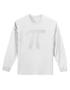 Pi Symbol Glitter - White Adult Long Sleeve Shirt by TooLoud-Long Sleeve Shirt-TooLoud-White-Small-Davson Sales