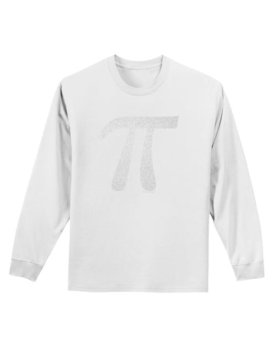 Pi Symbol Glitter - White Adult Long Sleeve Shirt by TooLoud-Long Sleeve Shirt-TooLoud-White-Small-Davson Sales