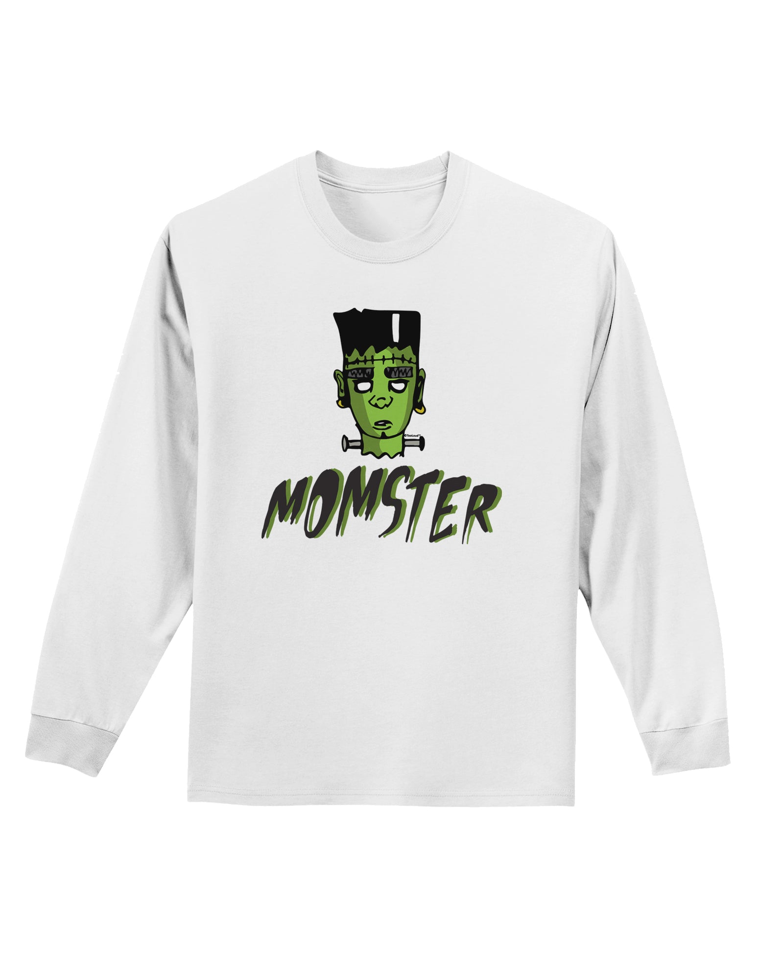 Momster Frankenstein Adult Long Sleeve Shirt-Long Sleeve Shirt-TooLoud-White-Small-Davson Sales