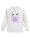 Cute Bunny with Floppy Ears - Purple Adult Long Sleeve Shirt by TooLoud-Long Sleeve Shirt-TooLoud-White-Small-Davson Sales