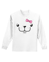 Kyu-T Face - Bucklette Cute Girl Beaver Adult Long Sleeve Shirt-Long Sleeve Shirt-TooLoud-White-Small-Davson Sales