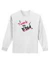 Twerk To EDM Pink Adult Long Sleeve Shirt-Long Sleeve Shirt-TooLoud-White-Small-Davson Sales