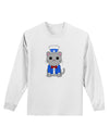 Patriotic Cat Adult Long Sleeve Shirt by TooLoud-Long Sleeve Shirt-TooLoud-White-Small-Davson Sales