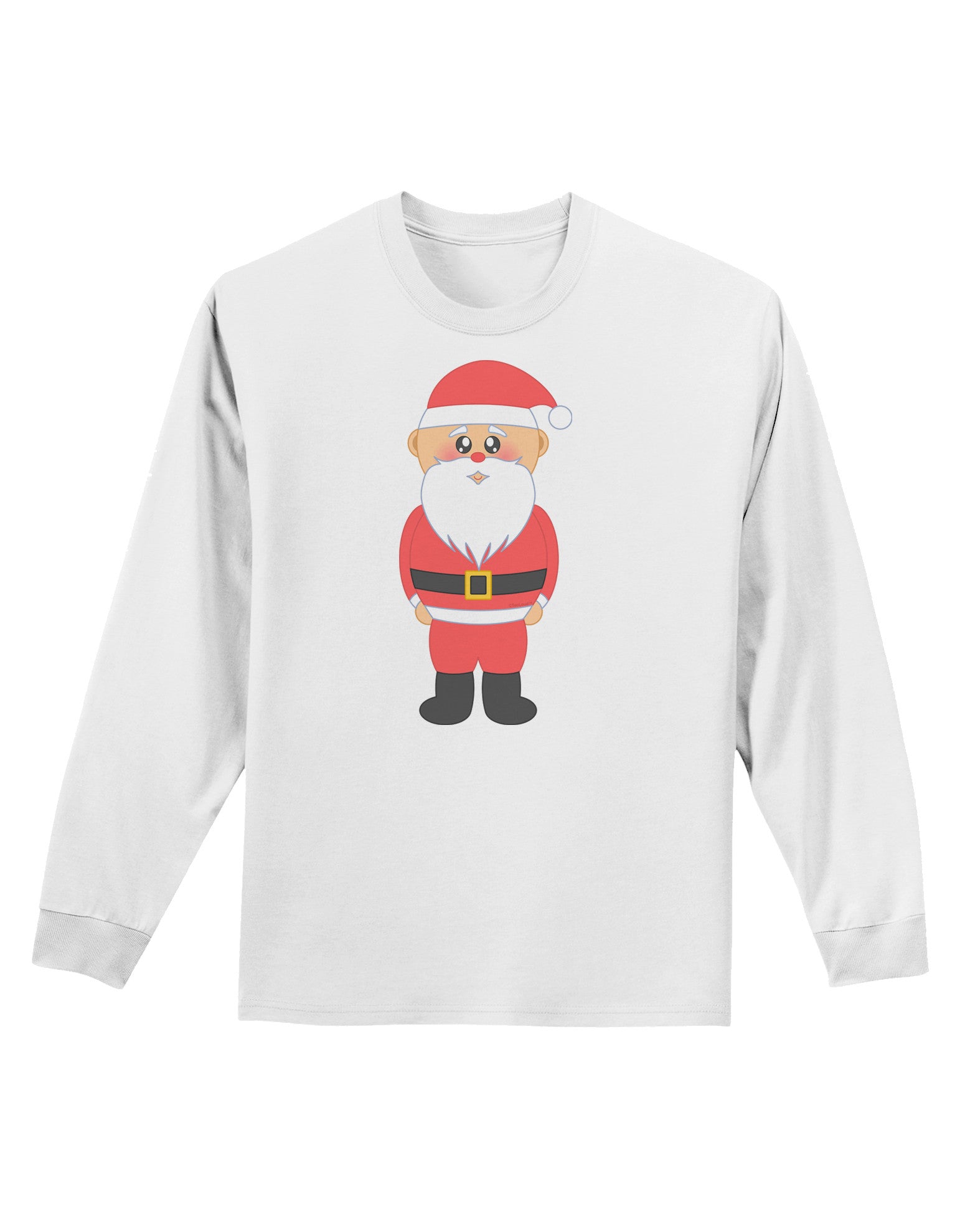 Cute Santa Claus Christmas Adult Long Sleeve Shirt-Long Sleeve Shirt-TooLoud-White-Small-Davson Sales