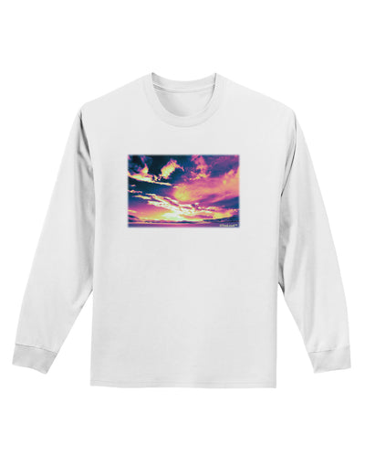 Blue Mesa Reservoir Surreal Adult Long Sleeve Shirt-Long Sleeve Shirt-TooLoud-White-Small-Davson Sales