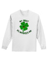 My First St. Patrick's Day Adult Long Sleeve Shirt-Long Sleeve Shirt-TooLoud-White-Small-Davson Sales