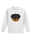 Cute Rottweiler Dog Adult Long Sleeve Shirt by TooLoud-Long Sleeve Shirt-TooLoud-White-Small-Davson Sales