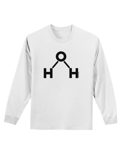 Water Molecule Text Adult Long Sleeve Shirt by TooLoud-Long Sleeve Shirt-TooLoud-White-Small-Davson Sales