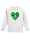 Water Droplet Heart Green Adult Long Sleeve Shirt by TooLoud-Long Sleeve Shirt-TooLoud-White-Small-Davson Sales