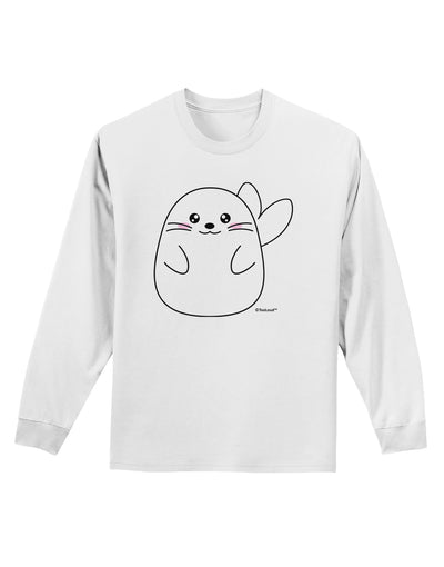 Cute Seal Adult Long Sleeve Shirt by TooLoud-Long Sleeve Shirt-TooLoud-White-Small-Davson Sales