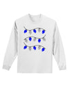 Hanukkah Lights Blue and Silver Adult Long Sleeve Shirt-Long Sleeve Shirt-TooLoud-White-Small-Davson Sales