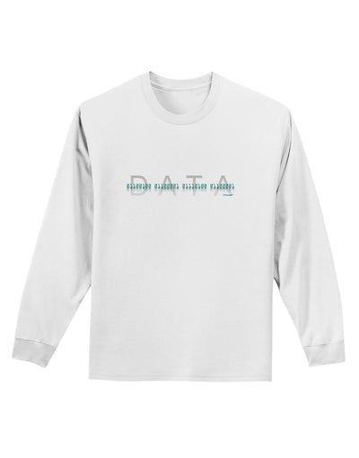 Binary Data Blue Adult Long Sleeve Shirt-Long Sleeve Shirt-TooLoud-White-XXXX-Large-Davson Sales