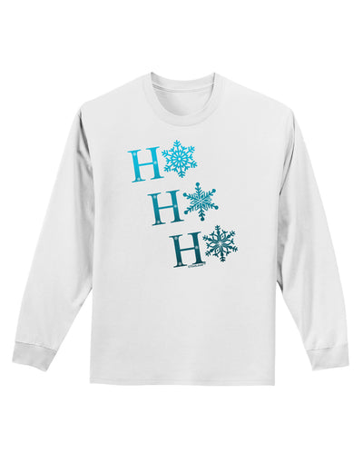 Ho Ho Ho Snowflakes Adult Long Sleeve Shirt-Long Sleeve Shirt-TooLoud-White-Small-Davson Sales