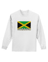 Jamaica Flag Adult Long Sleeve Shirt-Long Sleeve Shirt-TooLoud-White-Small-Davson Sales