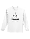 I Axe Zombies - Funny Apocalypse Adult Long Sleeve Shirt-Long Sleeve Shirt-TooLoud-White-Small-Davson Sales