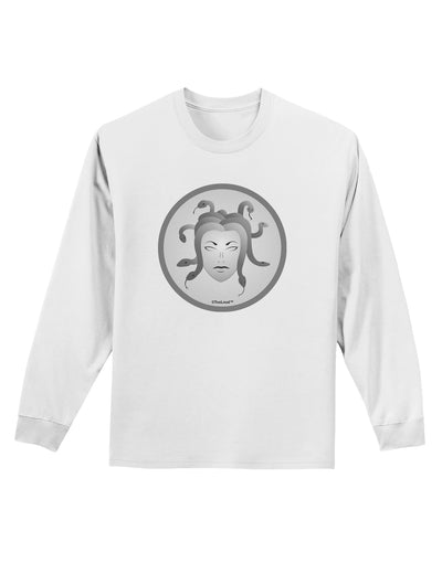 Medusa Head Coin - Greek Mythology Adult Long Sleeve Shirt by TooLoud-Long Sleeve Shirt-TooLoud-White-Small-Davson Sales