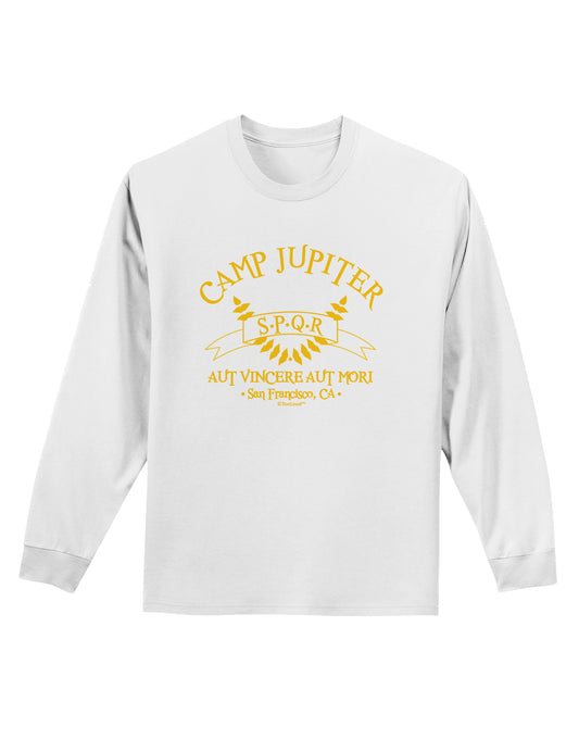Camp Jupiter - SPQR Banner - Gold Adult Long Sleeve Shirt by TooLoud-Long Sleeve Shirt-TooLoud-White-Small-Davson Sales