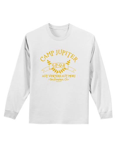 Camp Jupiter - SPQR Banner - Gold Adult Long Sleeve Shirt by TooLoud-Long Sleeve Shirt-TooLoud-White-Small-Davson Sales