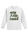 One Lucky Grandma Shamrock Adult Long Sleeve Shirt-Long Sleeve Shirt-TooLoud-White-Small-Davson Sales