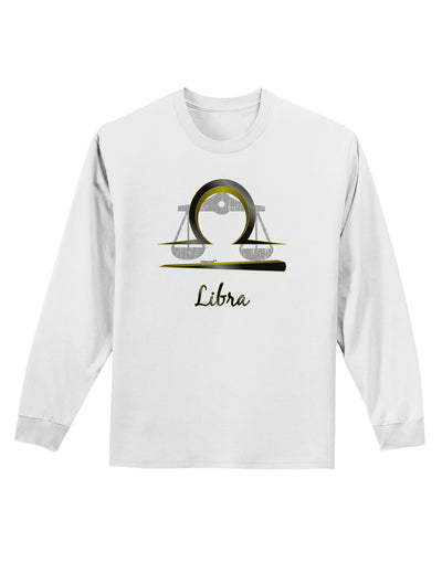 Libra Symbol Adult Long Sleeve Shirt-Long Sleeve Shirt-TooLoud-White-Small-Davson Sales