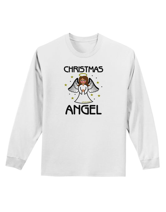 Christmas Angel Adult Long Sleeve Shirt-Long Sleeve Shirt-TooLoud-White-Small-Davson Sales