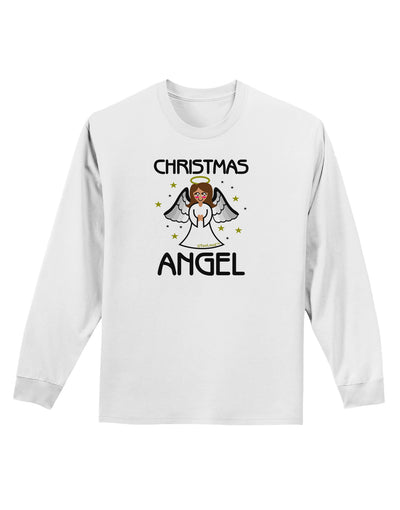 Christmas Angel Adult Long Sleeve Shirt-Long Sleeve Shirt-TooLoud-White-Small-Davson Sales