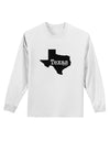 Texas - United States Shape Adult Long Sleeve Shirt by TooLoud-Long Sleeve Shirt-TooLoud-White-Small-Davson Sales