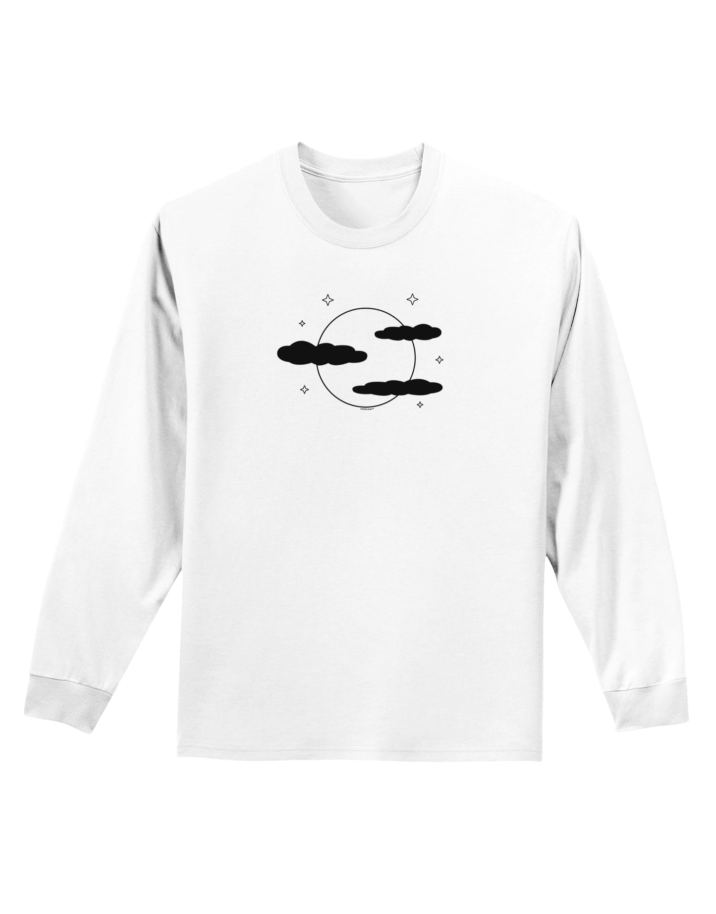 Moon and Stars - Halloween Adult Long Sleeve Shirt-Long Sleeve Shirt-TooLoud-White-Small-Davson Sales