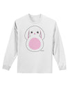 TooLoud Cute Bunny with Floppy Ears - Pink Adult Long Sleeve Shirt-Long Sleeve Shirt-TooLoud-White-Small-Davson Sales