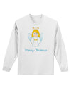 Merry Christmas Cute Angel Girl Adult Long Sleeve Shirt-Long Sleeve Shirt-TooLoud-White-Small-Davson Sales