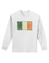 Distressed Irish Flag - Flag of Ireland Adult Long Sleeve Shirt-Long Sleeve Shirt-TooLoud-White-Small-Davson Sales