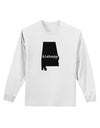 Alabama - United States Shape Adult Long Sleeve Shirt by TooLoud-Long Sleeve Shirt-TooLoud-White-Small-Davson Sales