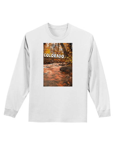 Mt Shavano Colorado Text Adult Long Sleeve Shirt-Long Sleeve Shirt-TooLoud-White-Small-Davson Sales