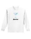 Cute Martini Text Adult Long Sleeve Shirt-Long Sleeve Shirt-TooLoud-White-Small-Davson Sales