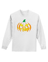 Happy Halloween Jack Yellow Adult Long Sleeve Shirt-Long Sleeve Shirt-TooLoud-White-Small-Davson Sales