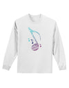 Music Note Typography Adult Long Sleeve Shirt-Long Sleeve Shirt-TooLoud-White-Small-Davson Sales