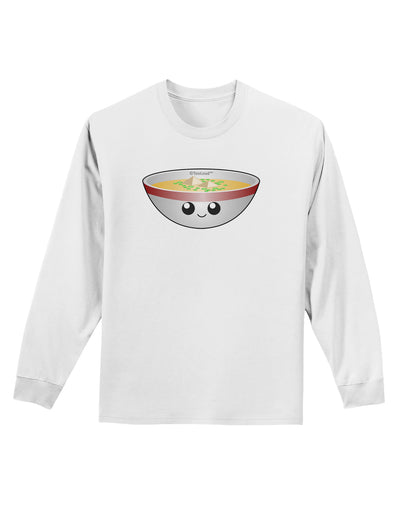 Cute Miso Soup Bowl Adult Long Sleeve Shirt by TooLoud-Long Sleeve Shirt-TooLoud-White-Small-Davson Sales