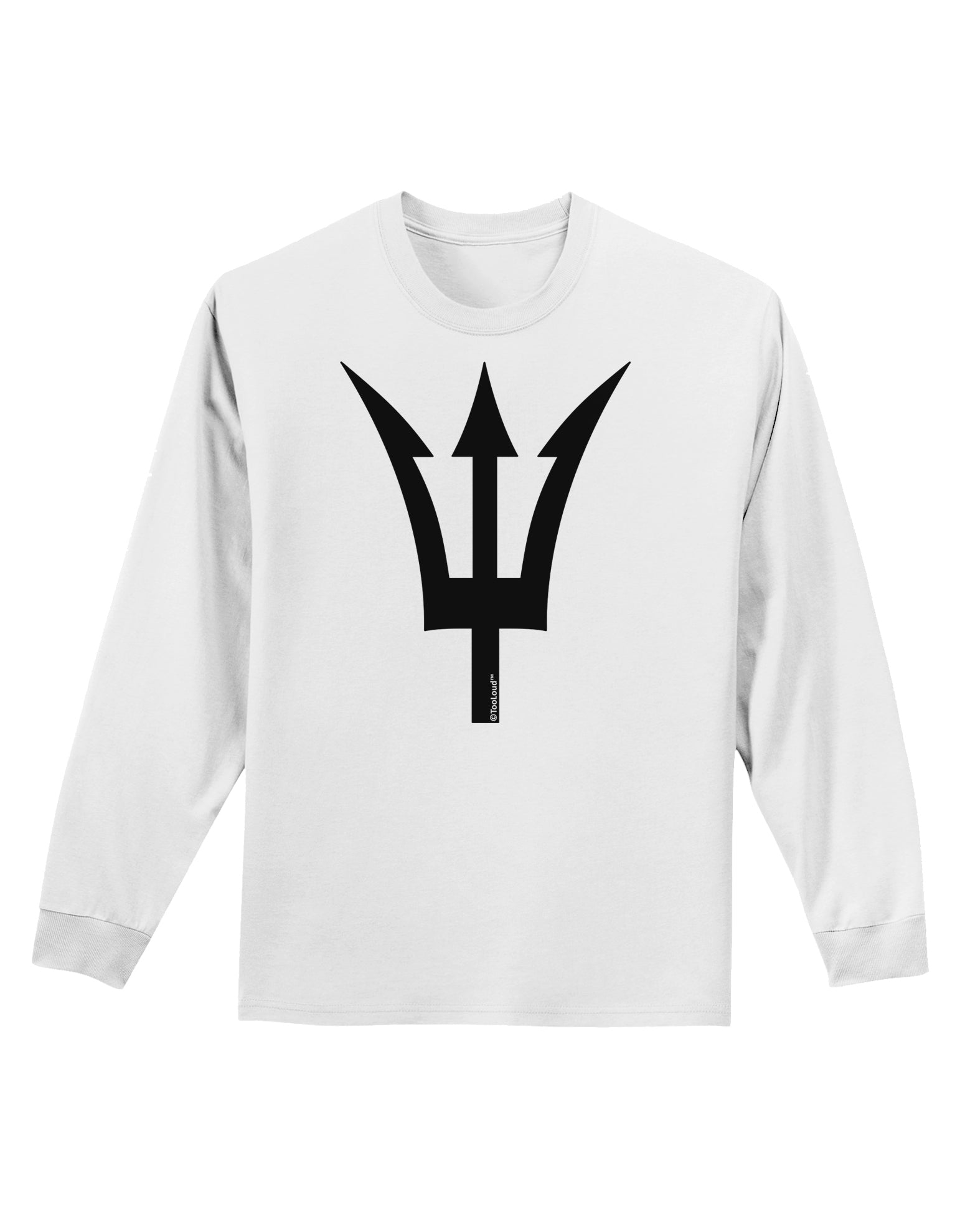 Trident of Poseidon Adult Long Sleeve Shirt by TooLoud-Long Sleeve Shirt-TooLoud-White-Small-Davson Sales