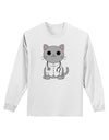 Dr Cat MD - Cute Cat Design Adult Long Sleeve Shirt by TooLoud-Long Sleeve Shirt-TooLoud-White-Small-Davson Sales