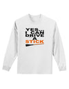 Drive Stick Orange Adult Long Sleeve Shirt-Long Sleeve Shirt-TooLoud-White-Small-Davson Sales