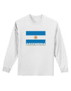 Argentina Flag Adult Long Sleeve Shirt-Long Sleeve Shirt-TooLoud-White-Small-Davson Sales