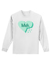 Meh Candy Heart Green - Valentines Day Adult Long Sleeve Shirt by TooLoud-Long Sleeve Shirt-TooLoud-White-Small-Davson Sales