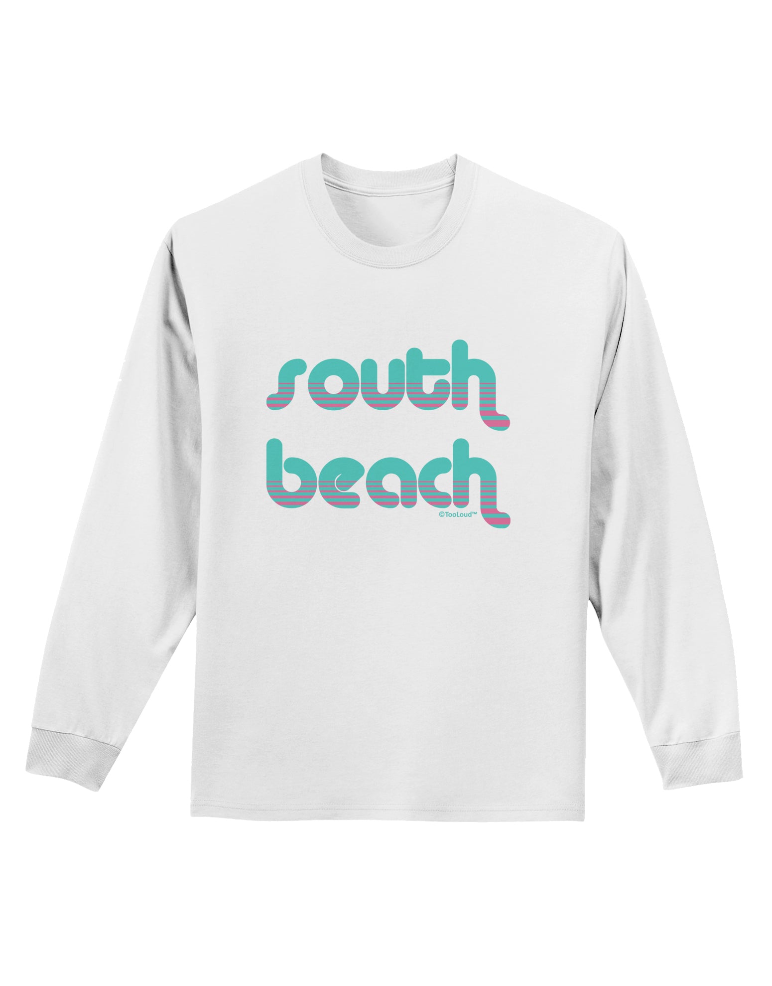 South Beach Color Scheme Design Adult Long Sleeve Shirt by TooLoud-Long Sleeve Shirt-TooLoud-White-Small-Davson Sales