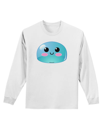 Cute RPG Slime - Blue Adult Long Sleeve Shirt by TooLoud-Long Sleeve Shirt-TooLoud-White-Small-Davson Sales