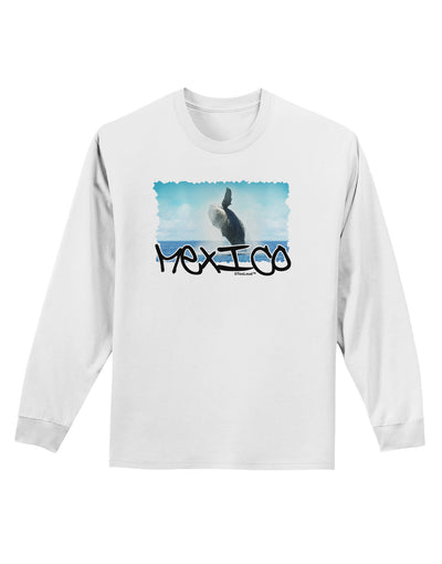 Mexico - Whale Watching Cut-out Adult Long Sleeve Shirt-Long Sleeve Shirt-TooLoud-White-Small-Davson Sales