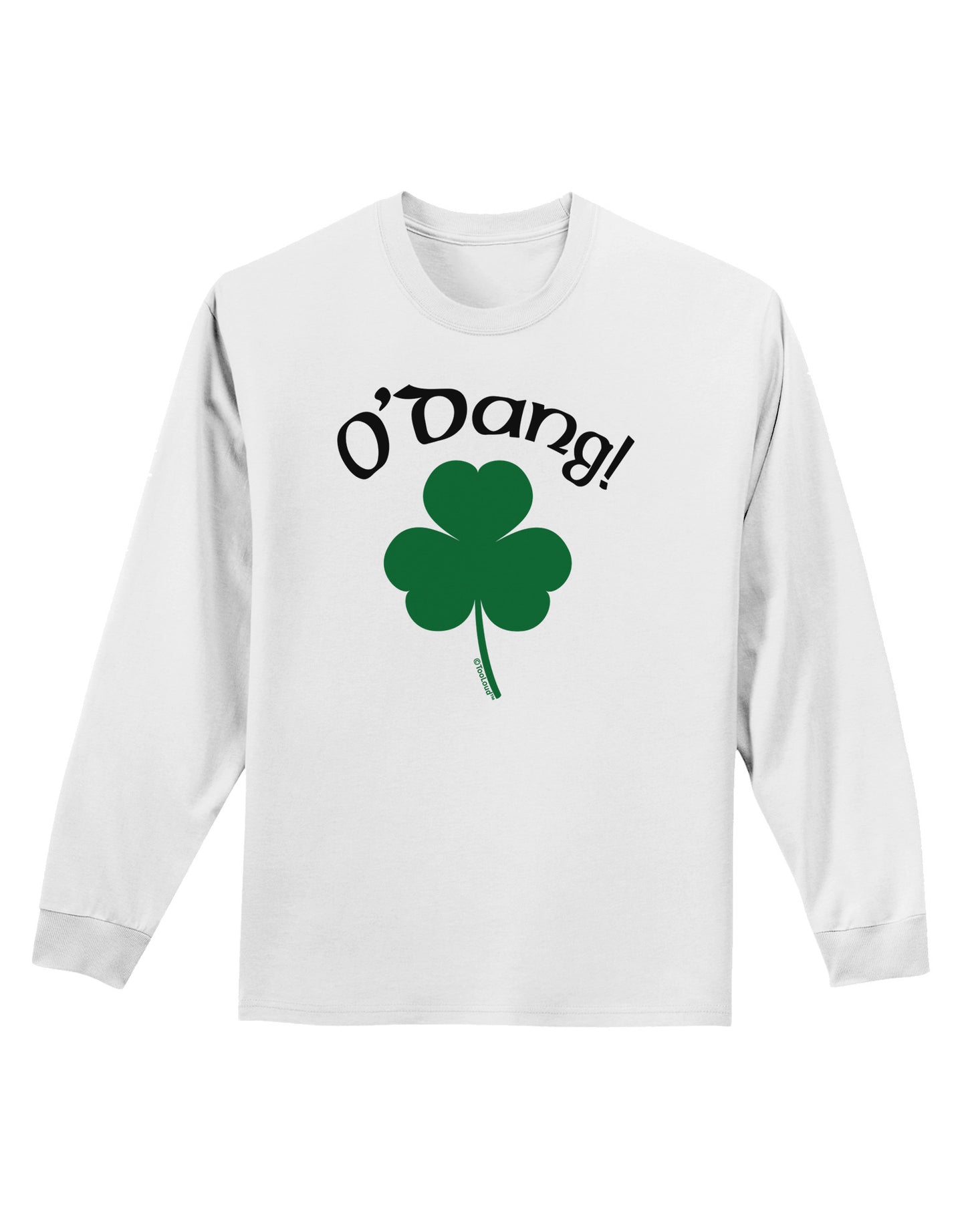 O'Dang - St Patrick's Day Adult Long Sleeve Shirt-Long Sleeve Shirt-TooLoud-White-Small-Davson Sales