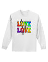 Love Is Love Lesbian Pride Adult Long Sleeve Shirt-Long Sleeve Shirt-TooLoud-White-Small-Davson Sales