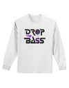 Drop The Bass - Drips Speaker Adult Long Sleeve Shirt-Long Sleeve Shirt-TooLoud-White-Small-Davson Sales